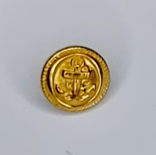 Guld metall knapp 14 mm