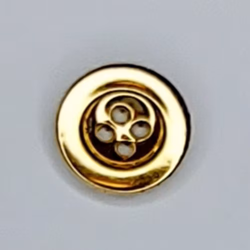Guld metall knapp 18 mm
