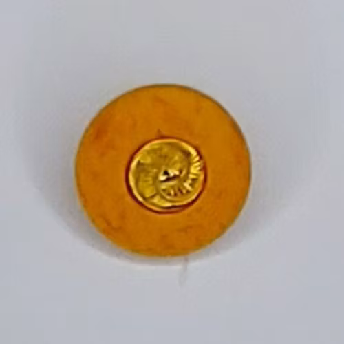 Gul/guld metall knapp 16 mm
