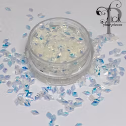 3D Rhombus Iridescent Blue