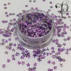 3D Stars Metallic Purple
