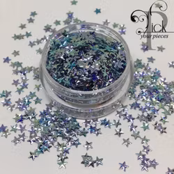 3D Stars Metallic Blue