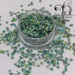 3D Stars Metallic Green