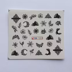 Waterstickers Blommor
