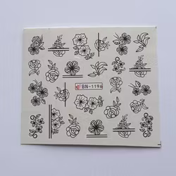 Waterstickers Blommor