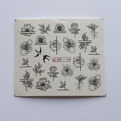 Waterstickers Blommor