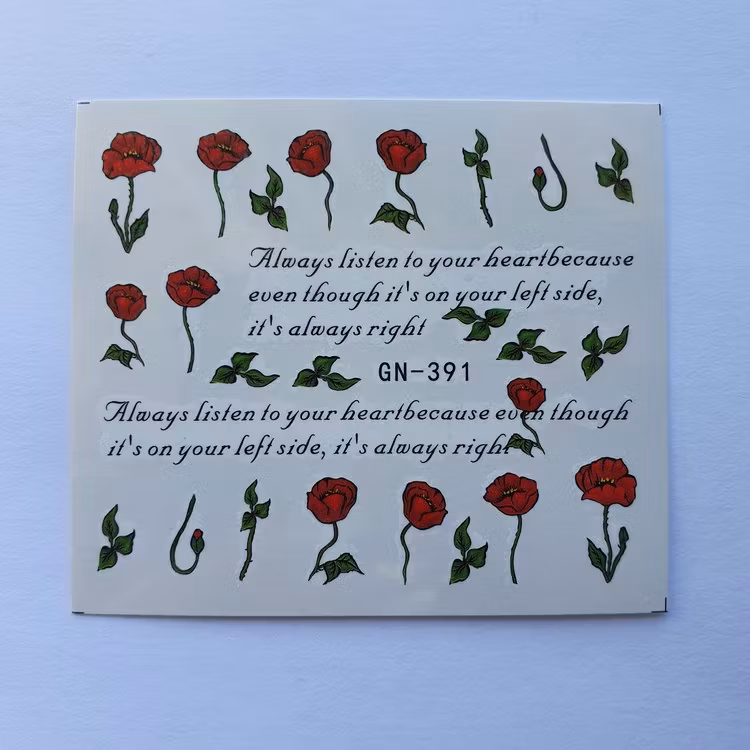 Waterstickers Blommor