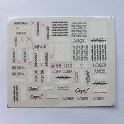 Waterstickers Text