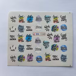 Waterstickers Text