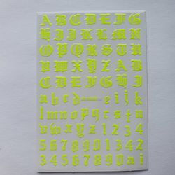 Stickers Victorian Letters/numbers