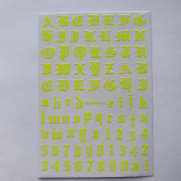 Stickers Victorian Letters/numbers