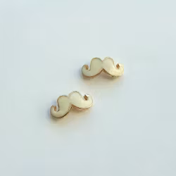 3D Decoration Mustache White