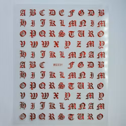 Stickers Victorian Letters