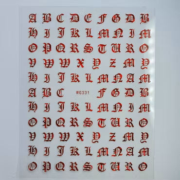 Stickers Victorian Letters