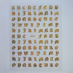 Stickers Victorian Letters