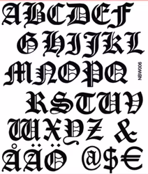 Waterstickers - Old Letters