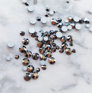 Preciosa Flatback Jet Hematite