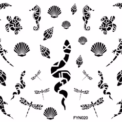 Waterstickers - Black Maui Animals