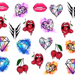 Waterstickers - Diamonds