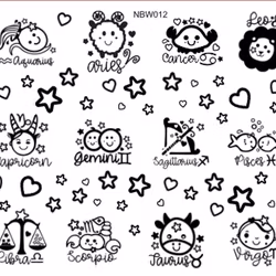 Waterstickers - Zodiac Baby