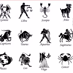 Waterstickers - Zodiac Classic Black