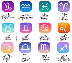 Waterstickers - Zodiac Colors