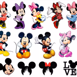 Waterstickers Musse & Mimmi XL