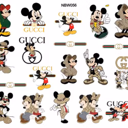 Waterstickers Gucci Mickey Mouse