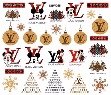 Waterstickers Louis Vuitton Mickey Christmas