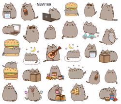 Watersticker Pusheen the cat