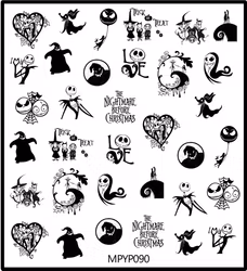 Stickers Nightmare Before Christmas Black