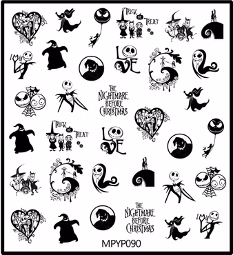 Stickers Nightmare Before Christmas Black