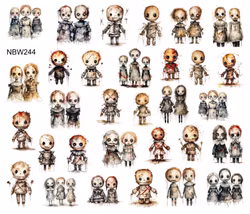 Watersticker - Creepy Dolls