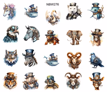 Watersticker - Steampunk Animals 4