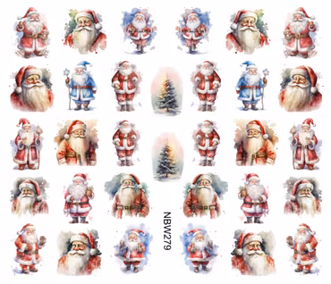 Watersticker - Vintage Santa 1