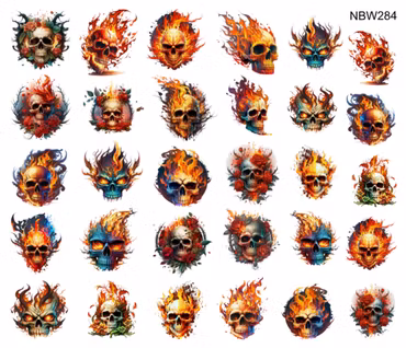 Watersticker - Skull Flames