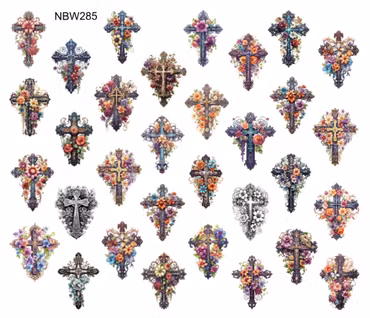 Watersticker - Cross Flowers