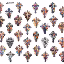 Watersticker - Cross Flowers