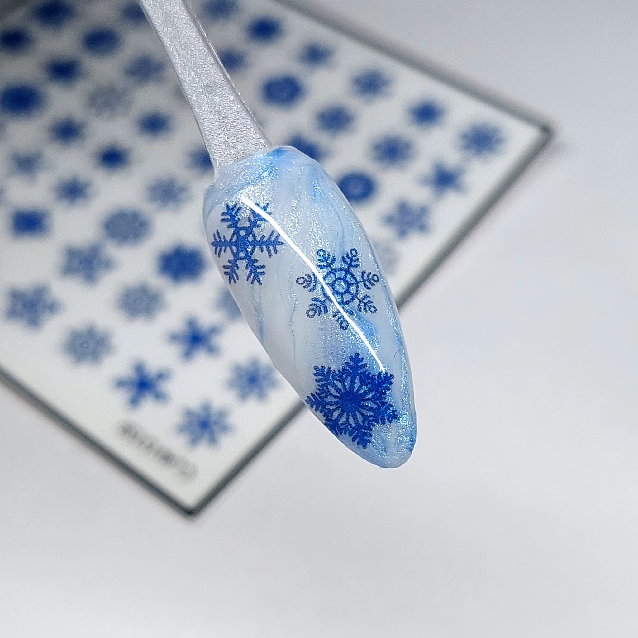 Stickers Snowflake Blue