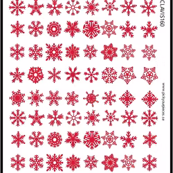 Stickers Snowflake Red