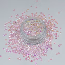 3D Stars Iridecent Pink/Yellow
