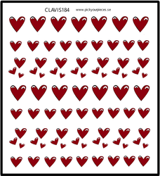 Stickers Red Hearts