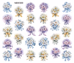 Watersticker - Pastel Daisys Bouquet