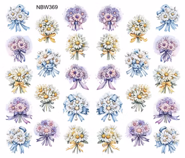 Watersticker - Pastel Daisys Bouquet