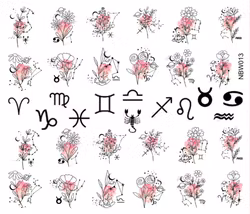 Waterstickers - Zodiac Pink