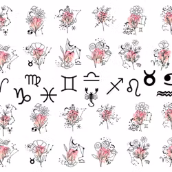 Waterstickers - Zodiac Pink