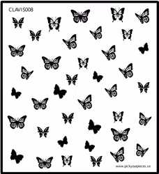 Stickers Butterflies Black