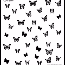 Stickers Butterflies Black