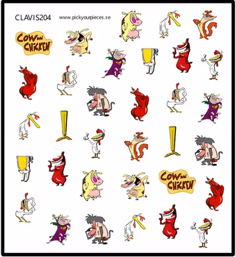 Stickers Cow And Chicken