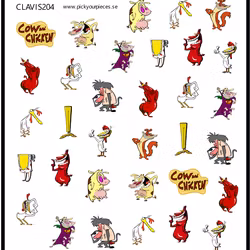 Stickers Cow And Chicken